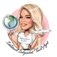 Завантажте зображення в засіб перегляду галереї, Travel Agent Logo - portraitlogo.com