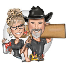 Load image into Gallery viewer, Group cartoon logo - portraitlogo.com