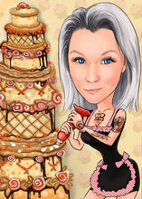 Load image into Gallery viewer, Cake Decorator Logo - portraitlogo.com
