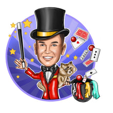 Завантажте зображення в засіб перегляду галереї, Magician Logo - portraitlogo.com