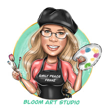 Завантажте зображення в засіб перегляду галереї, Painter Logo - portraitlogo.com