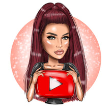 Завантажте зображення в засіб перегляду галереї, Vlogger Logo - portraitlogo.com