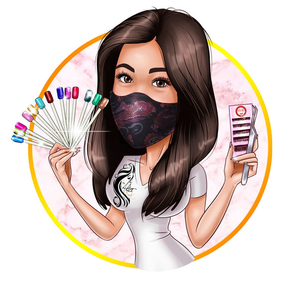 Face Mask Portrait Logos for Beauty Salon Promotion