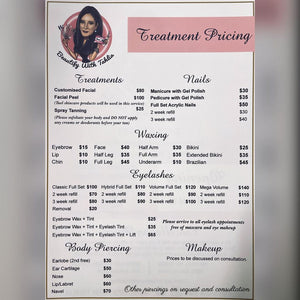 Price List Design (can be ONLY purchased with a portrait logo listing)