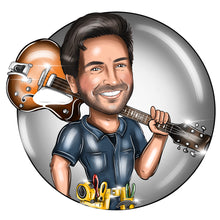 Load image into Gallery viewer, Guitarist Logo / musician logo
